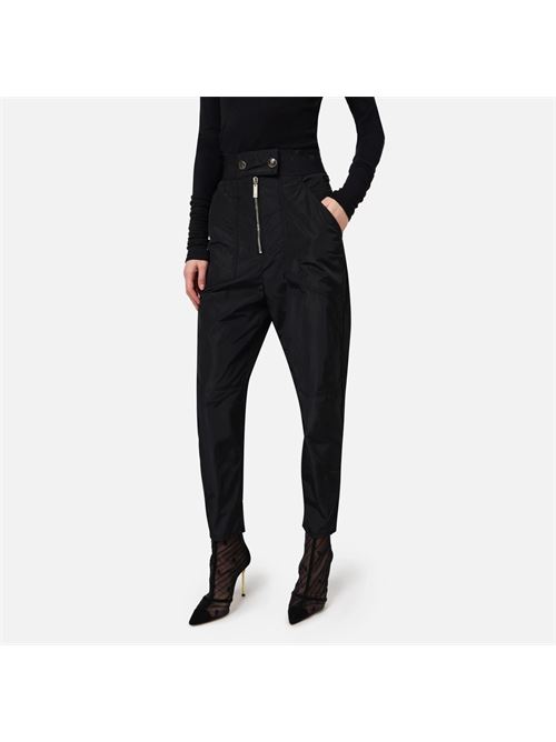 Pantalone boyfriend in nylon tecnico con elastico logato ELISABETTA FRANCHI | PA01746E246E2110